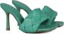 Bottega Veneta Turquoise Leren Mule Sandalen Green Dames - Thumbnail 2