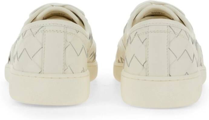 Bottega Veneta Intreccio Motif Leren Sneakers White Dames