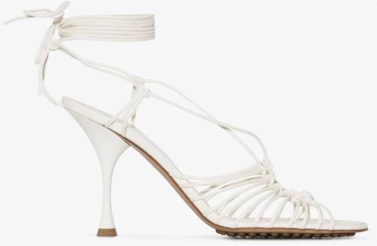 Bottega Veneta Lagoon Nappa Dot Sandalen White Dames