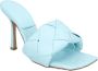 Bottega Veneta Leather mules Blue Dames - Thumbnail 2