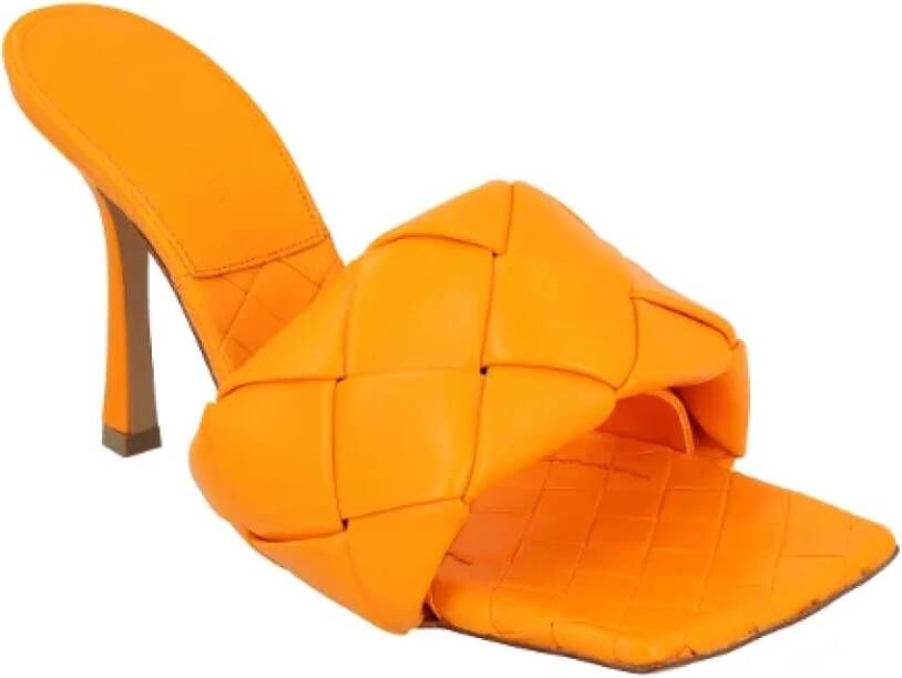 Bottega Veneta Leather mules Orange Dames