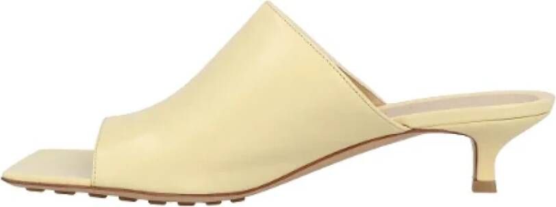 Bottega Veneta Leather mules Yellow Dames