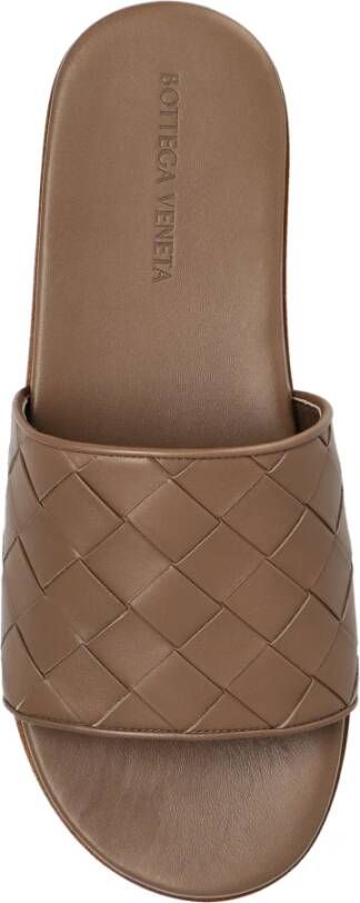 Bottega Veneta Leren slides Brown Heren