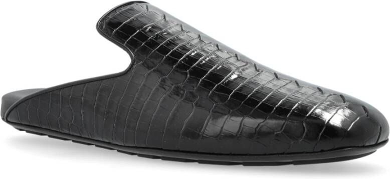 Bottega Veneta Leren slides Roma Black Heren