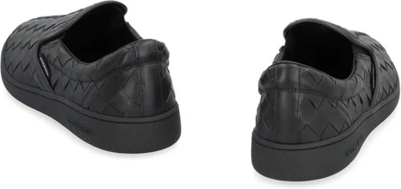 Bottega Veneta Leren sneakers met Intrecciato-weefsel Black Heren