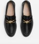 Bottega Veneta Metalen Knoop Leren Loafers Zwart Black Dames - Thumbnail 4