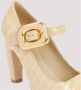 Bottega Veneta Geëmbosseerde Croco Mary Jane Pumps Beige Dames - Thumbnail 4