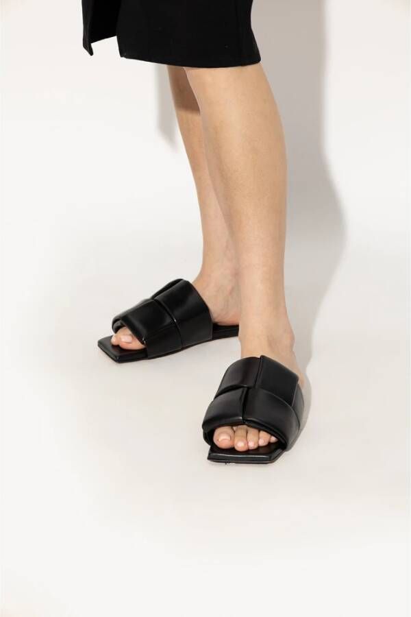 Bottega Veneta Patch slides Zwart Dames