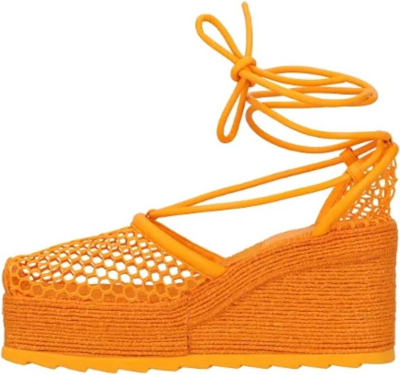 Bottega Veneta Polyester espadrilles Orange Dames