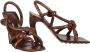 Bottega Veneta Slangenprint Leren Slingback Pumps Brown Dames - Thumbnail 2