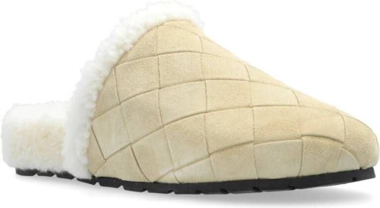 Bottega Veneta Slides Reggie Beige Dames