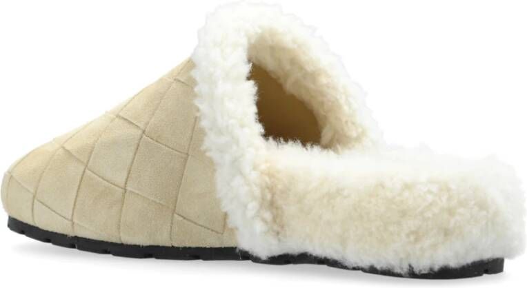 Bottega Veneta Slides Reggie Beige Dames