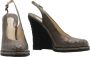 Bottega Veneta Verstelbare Band Leren Plateau Sandalen Gray Dames - Thumbnail 3