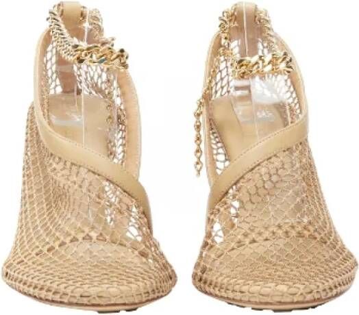 Bottega Veneta Vintage Pre-owned Fabric heels Beige Dames