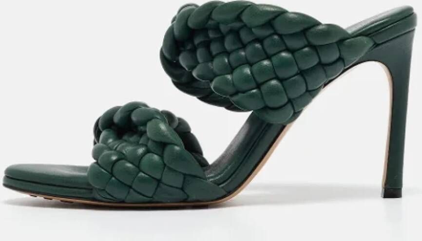 Bottega Veneta Vintage Pre-owned Fabric sandals Green Dames