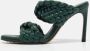 Bottega Veneta Vintage Pre-owned Fabric sandals Green Dames - Thumbnail 2