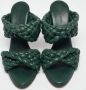 Bottega Veneta Vintage Pre-owned Fabric sandals Green Dames - Thumbnail 3