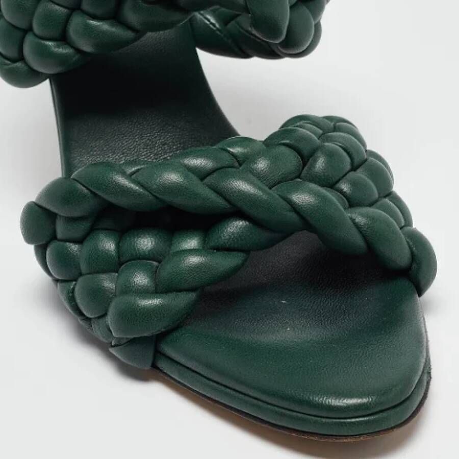 Bottega Veneta Vintage Pre-owned Fabric sandals Green Dames