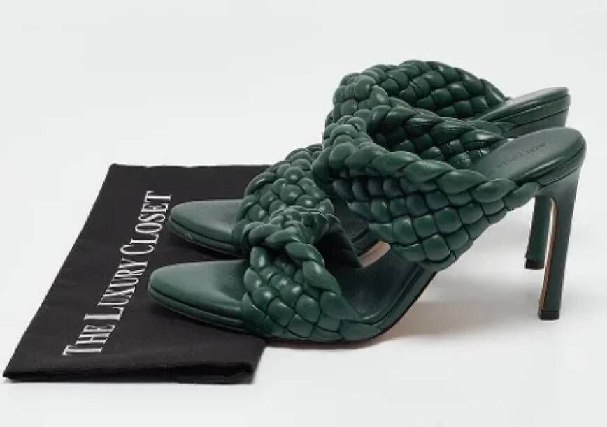 Bottega Veneta Vintage Pre-owned Fabric sandals Green Dames