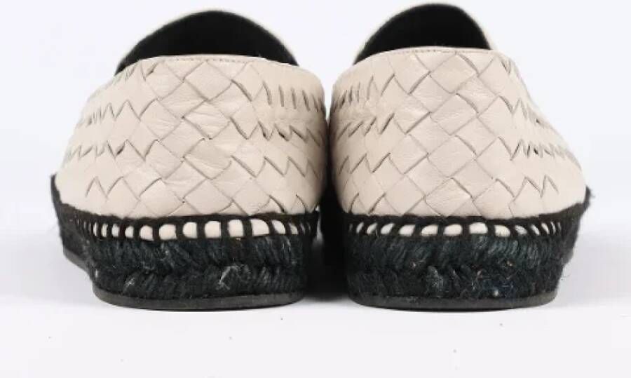 Bottega Veneta Vintage Pre-owned Leather espadrilles Beige Dames