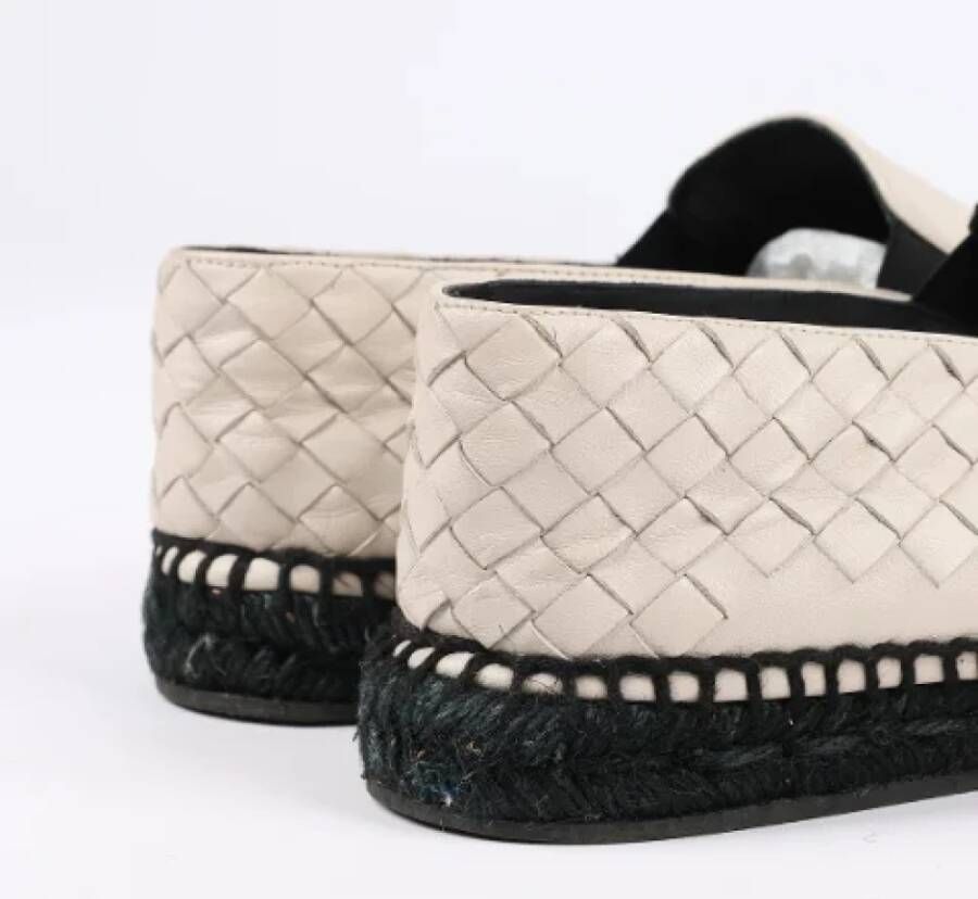 Bottega Veneta Vintage Pre-owned Leather espadrilles Beige Dames