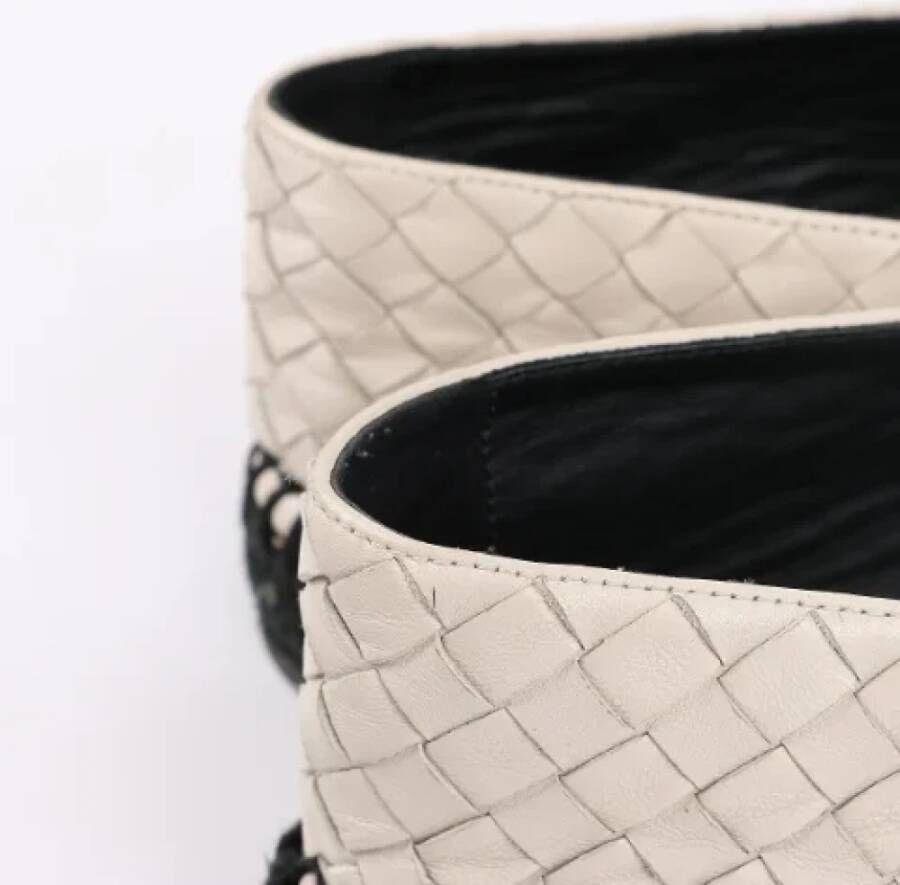 Bottega Veneta Vintage Pre-owned Leather espadrilles Beige Dames