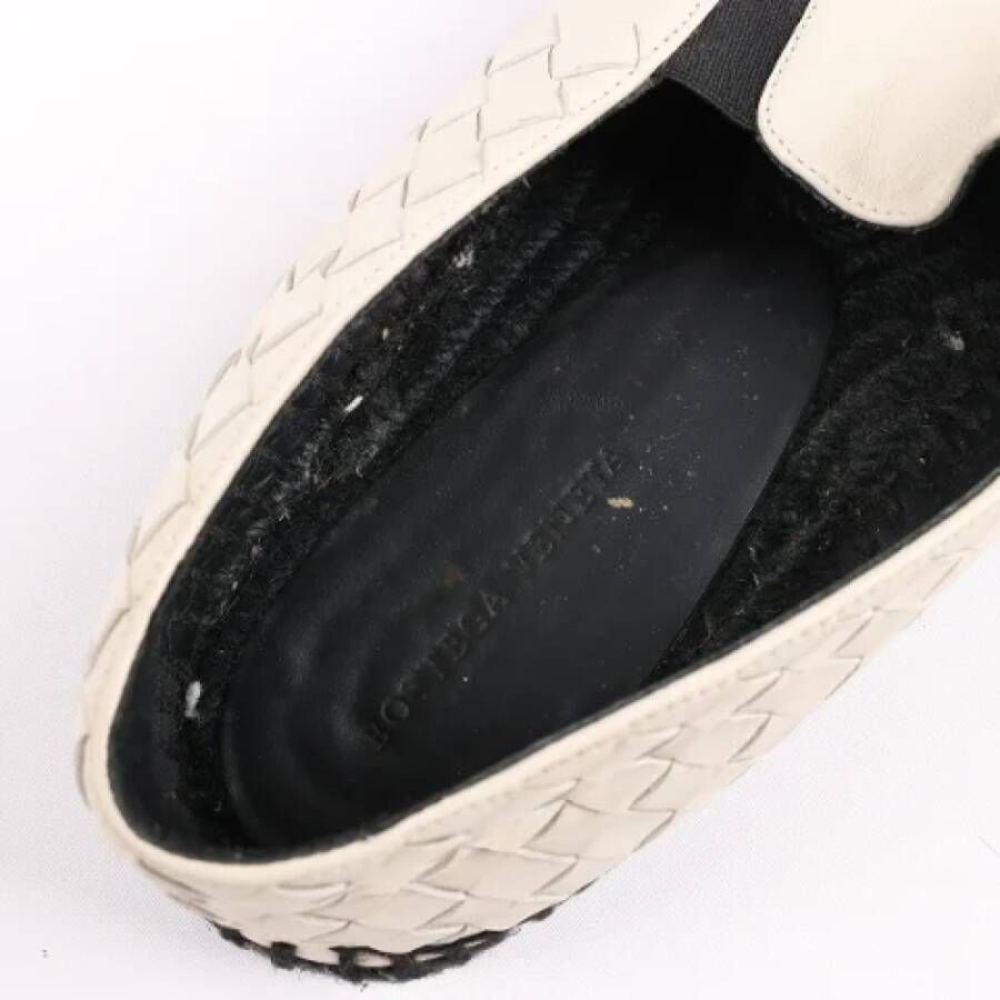 Bottega Veneta Vintage Pre-owned Leather espadrilles Beige Dames