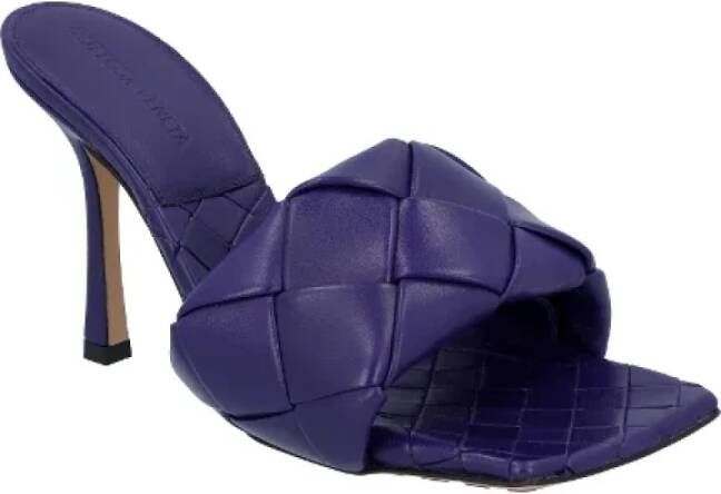 Bottega Veneta Vintage Pre-owned Leather mules Purple Dames