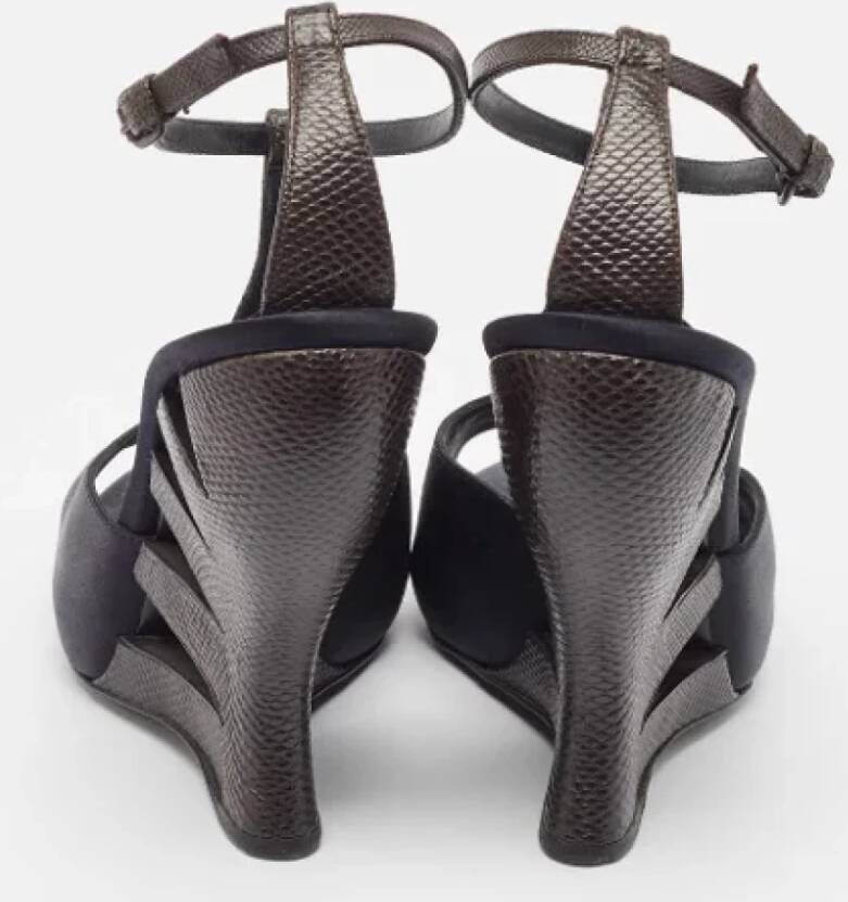 Bottega Veneta Vintage Pre-owned Leather sandals Blue Dames