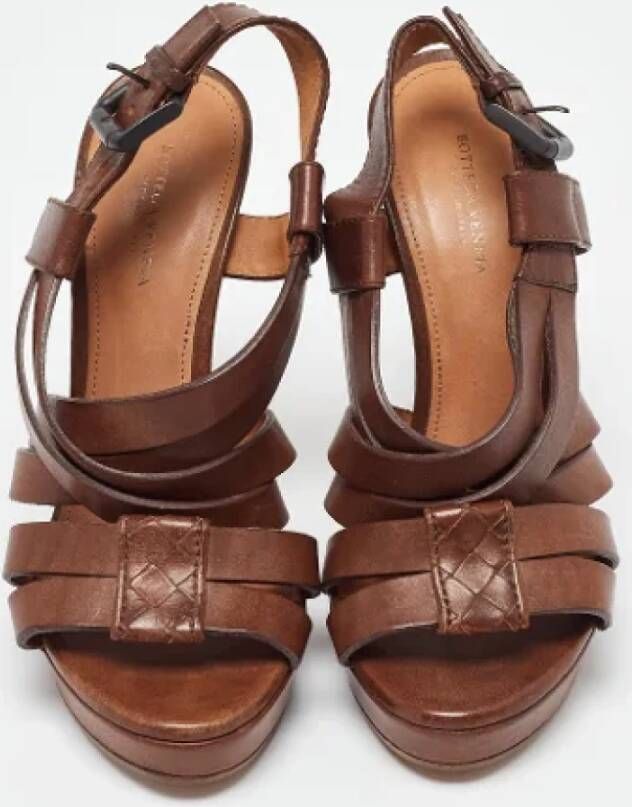 Bottega Veneta Vintage Pre-owned Leather sandals Brown Dames