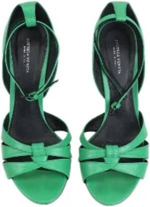 Bottega Veneta Vintage Pre-owned Leather sandals Green Dames