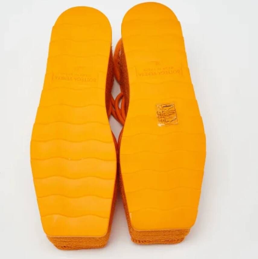 Bottega Veneta Vintage Pre-owned Leather sandals Orange Dames