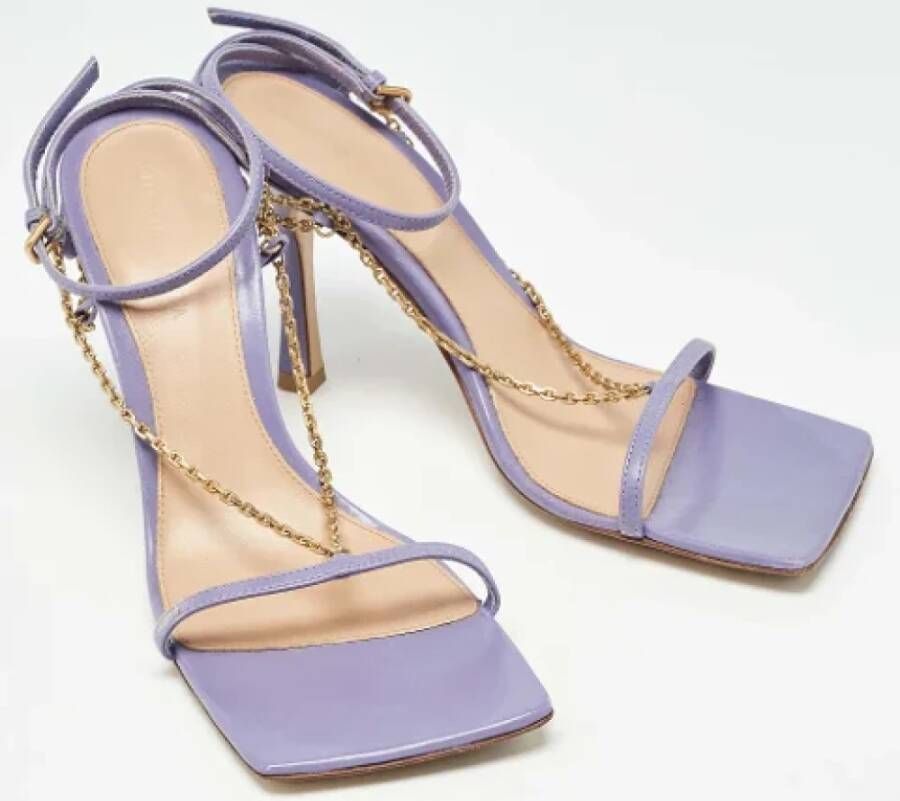 Bottega Veneta Vintage Pre-owned Leather sandals Purple Dames