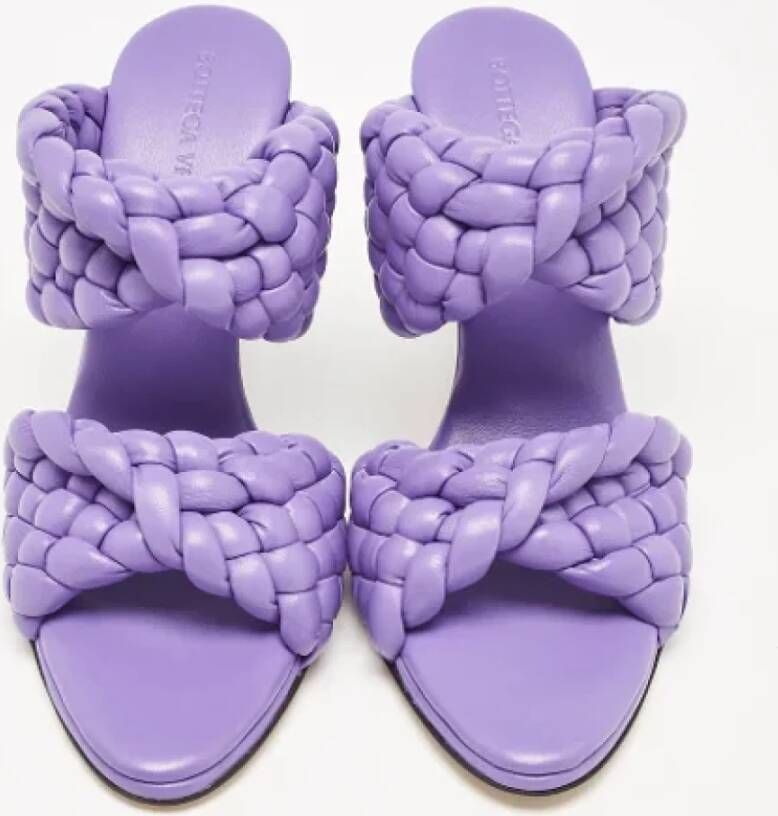 Bottega Veneta Vintage Pre-owned Leather sandals Purple Dames