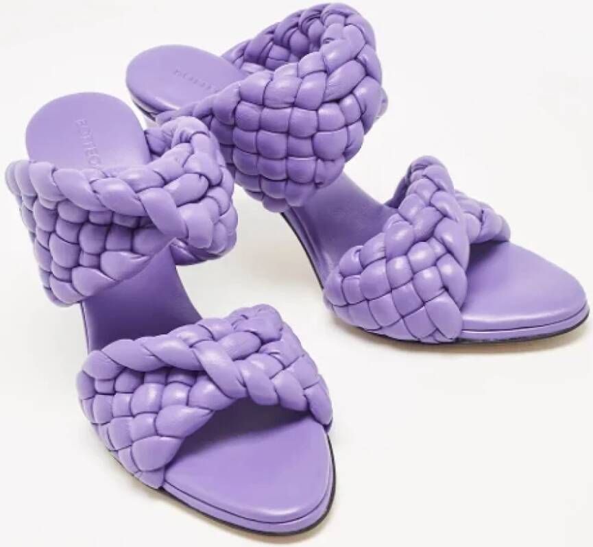 Bottega Veneta Vintage Pre-owned Leather sandals Purple Dames