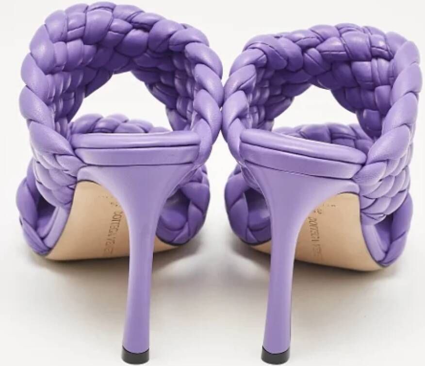 Bottega Veneta Vintage Pre-owned Leather sandals Purple Dames