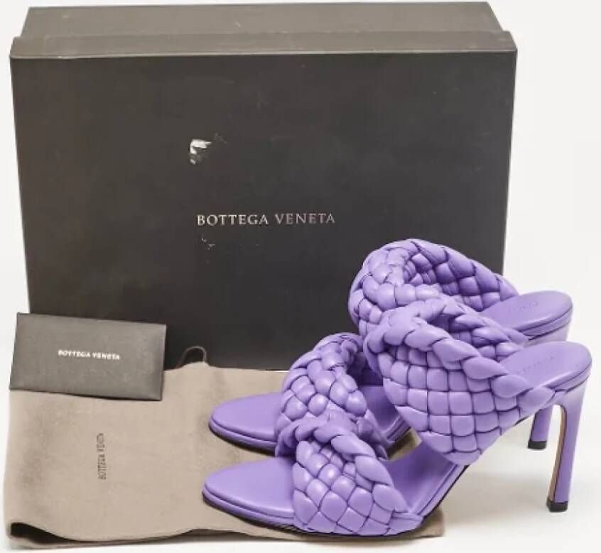 Bottega Veneta Vintage Pre-owned Leather sandals Purple Dames