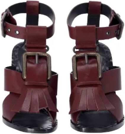 Bottega Veneta Vintage Pre-owned Leather sandals Red Dames