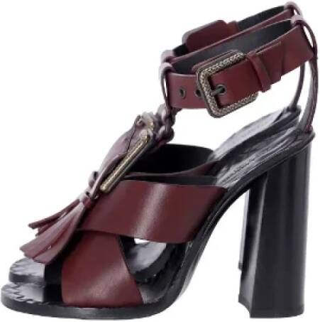 Bottega Veneta Vintage Pre-owned Leather sandals Red Dames