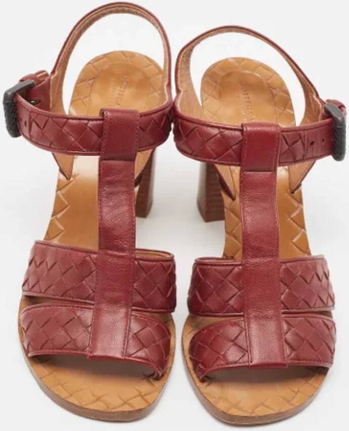 Bottega Veneta Vintage Pre-owned Leather sandals Red Dames