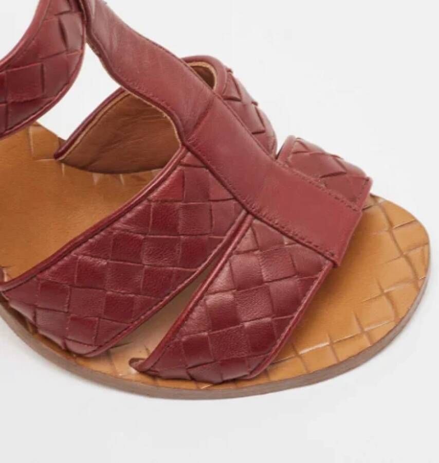 Bottega Veneta Vintage Pre-owned Leather sandals Red Dames