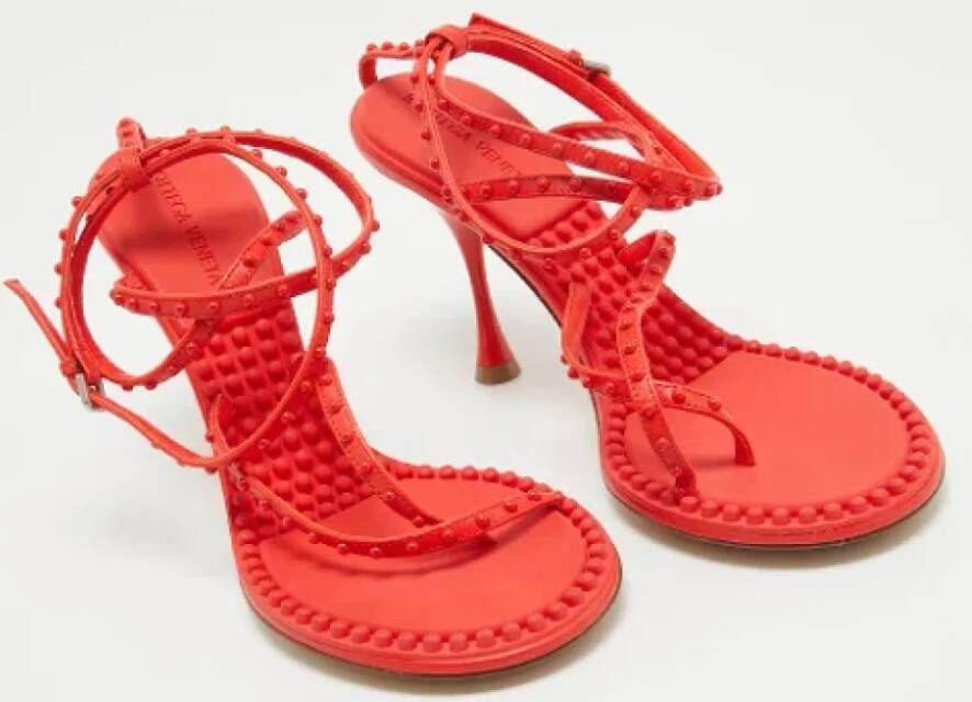 Bottega Veneta Vintage Pre-owned Leather sandals Red Dames