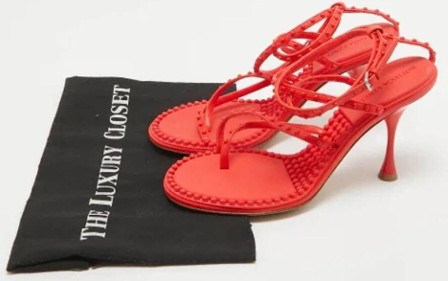 Bottega Veneta Vintage Pre-owned Leather sandals Red Dames