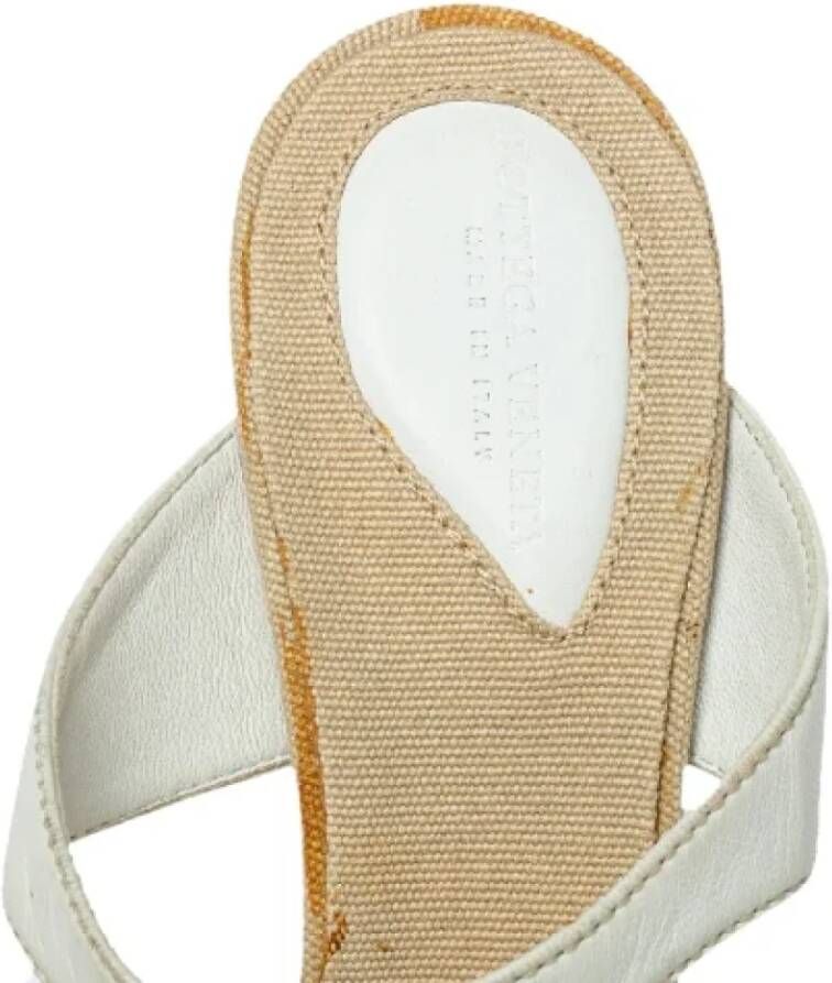 Bottega Veneta Vintage Pre-owned Leather sandals White Dames