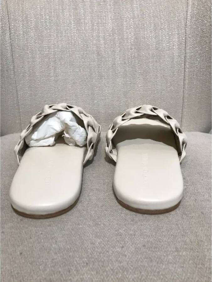 Bottega Veneta Vintage Pre-owned Leather sandals White Dames