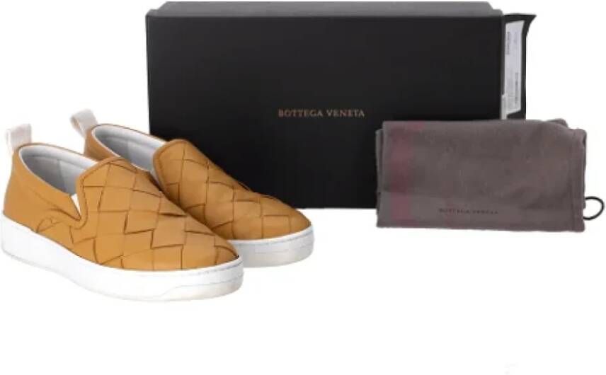 Bottega Veneta Vintage Pre-owned Leather sneakers Brown Dames