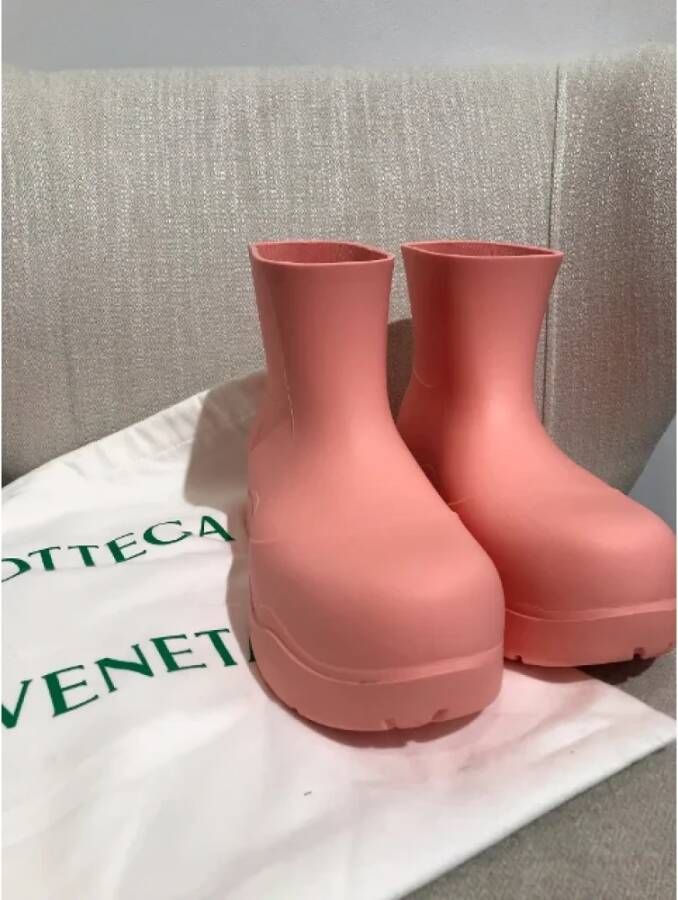 Bottega Veneta Vintage Pre-owned Rubber boots Pink Dames