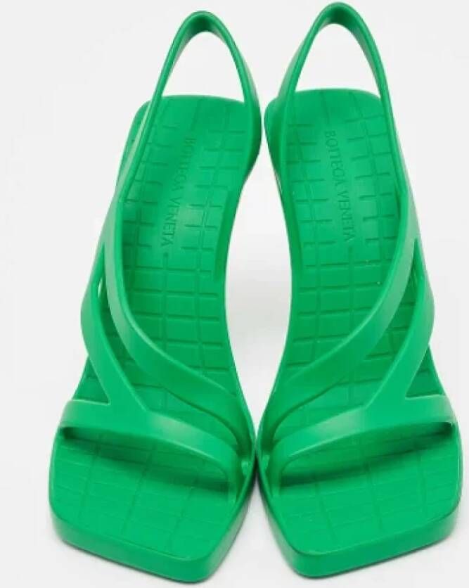 Bottega Veneta Vintage Pre-owned Rubber sandals Green Dames