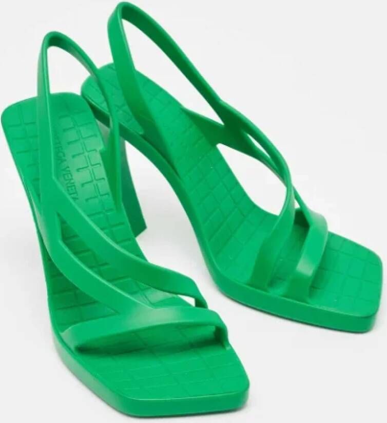 Bottega Veneta Vintage Pre-owned Rubber sandals Green Dames