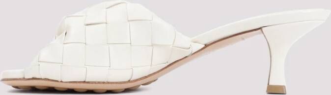 Bottega Veneta Witte Leren Muiltjes Luxe Schoenen White Dames